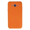 Samsung Galaxy J7 Kılıf Nano İçi Kadife Silikon - Turuncu
