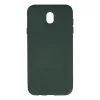 Samsung Galaxy J7 Pro / J730 Kılıf Nano İçi Kadife Silikon - Koyu Yeşil