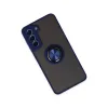 Samsung Galaxy S21 Fe Kılıf Montreal Yüzüklü Silikon Kapak - Lacivert