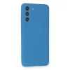 Samsung Galaxy S21 Kılıf Nano İçi Kadife Silikon - Mavi