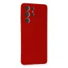 Samsung Galaxy S21 Ultra Kılıf Nano İçi Kadife Silikon - Kırmızı