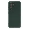Samsung Galaxy S21 Ultra Kılıf Nano İçi Kadife Silikon - Koyu Yeşil