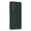 Samsung Galaxy S21 Ultra Kılıf Nano İçi Kadife Silikon - Koyu Yeşil