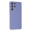 Samsung Galaxy S21 Ultra Kılıf Nano İçi Kadife Silikon - Lila