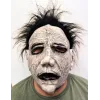 Siyah Saçlı Michael Myers Lateks Yüze Tam Yapışan Et Maske Korku Maskesi