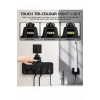 Termal Akım Korumalı 4’lü Duvar Tipi Priz 2x Usb 2x Type-c Çıkışlı Grup Priz Çoğaltıcı Siyah (2500w)