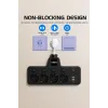 Termal Akım Korumalı 4’lü Duvar Tipi Priz 2x Usb 2x Type-c Çıkışlı Grup Priz Çoğaltıcı Siyah (2500w)