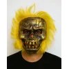 Wild Skull - Bakır Kafatası Sarı Saçlı İskelet Maske