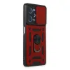 Xiaomi Redmi Note 12 Pro 5g Kılıf Pars Lens Yüzüklü Silikon - Kırmızı