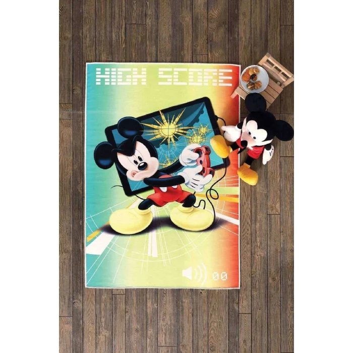 120*180 MİCKEY HIGH DISNEY HALI CON LICENZA TAÇ