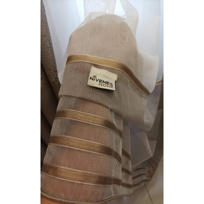 EFTELYA CAPPİCİNO 1/3 SIK PİLELİ TÜL PERDE APM