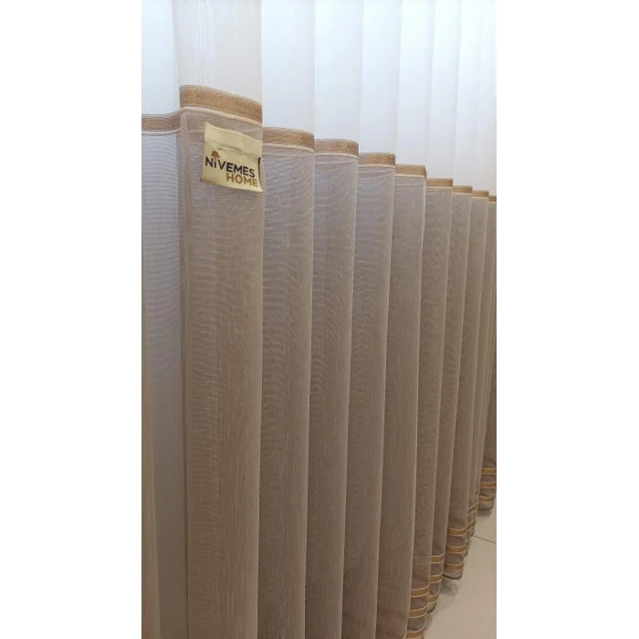 EFTELYA CAPPİCİNO 1/3 SIK PİLELİ TÜL PERDE APM