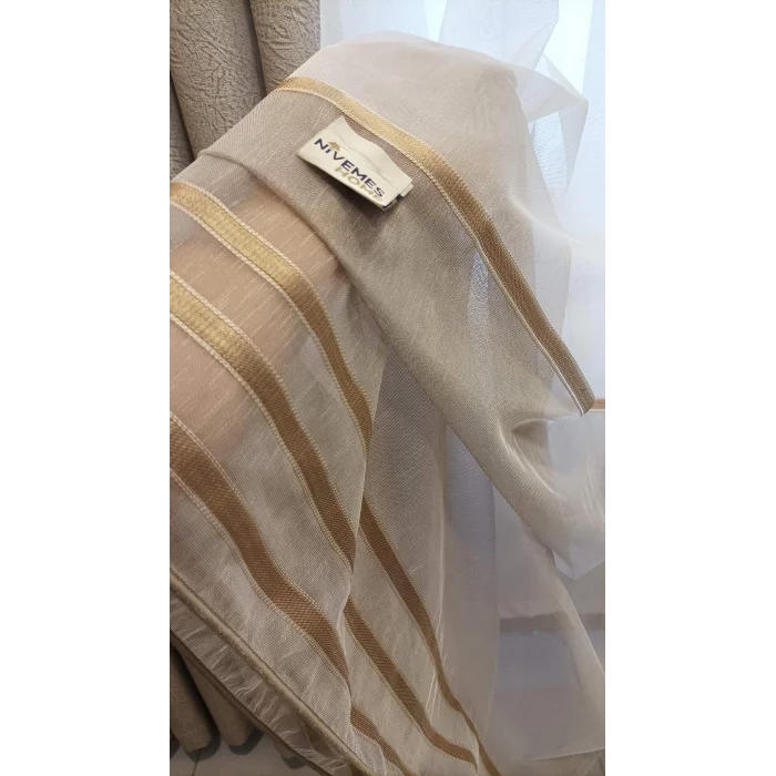 EFTELYA CAPPİCİNO 1/3 SIK PİLELİ TÜL PERDE APM