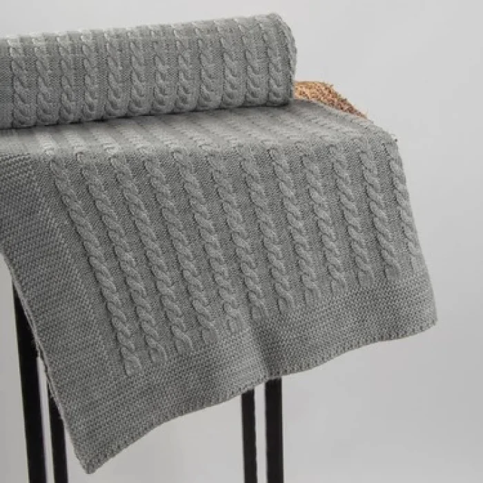 MANTA DIVERTIDA DE COLOR GRIS BEBÉ