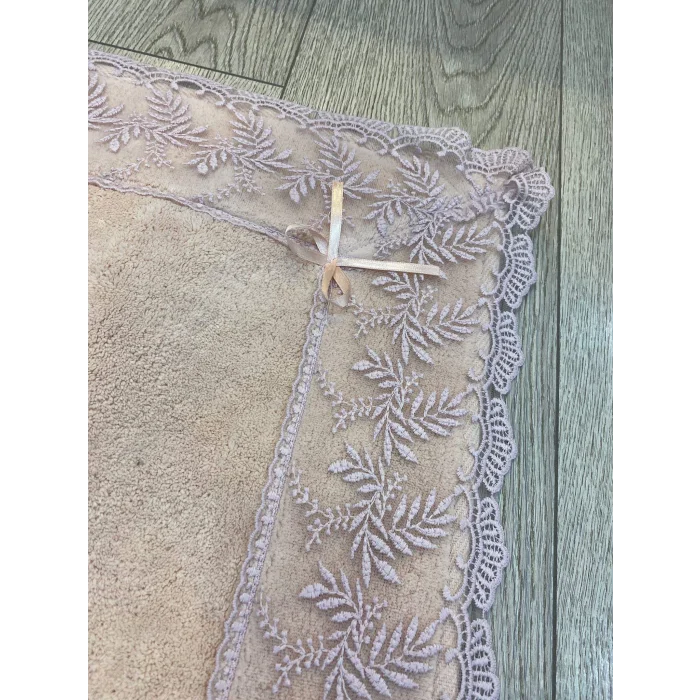 MACO PEMBE DANTELLİ 2 Lİ KLOZET TAKIMI