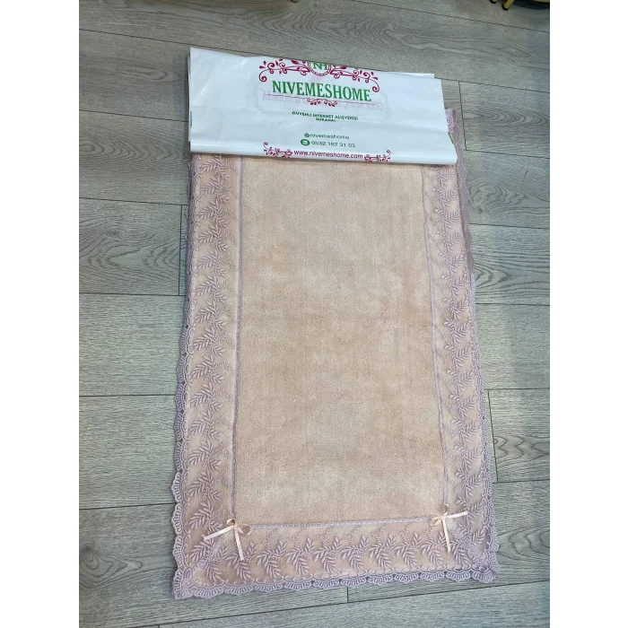 MACO PEMBE DANTELLİ 2 Lİ KLOZET TAKIMI