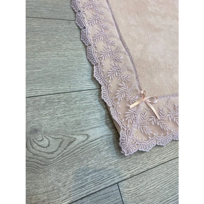 MACO PEMBE DANTELLİ 2 Lİ KLOZET TAKIMI