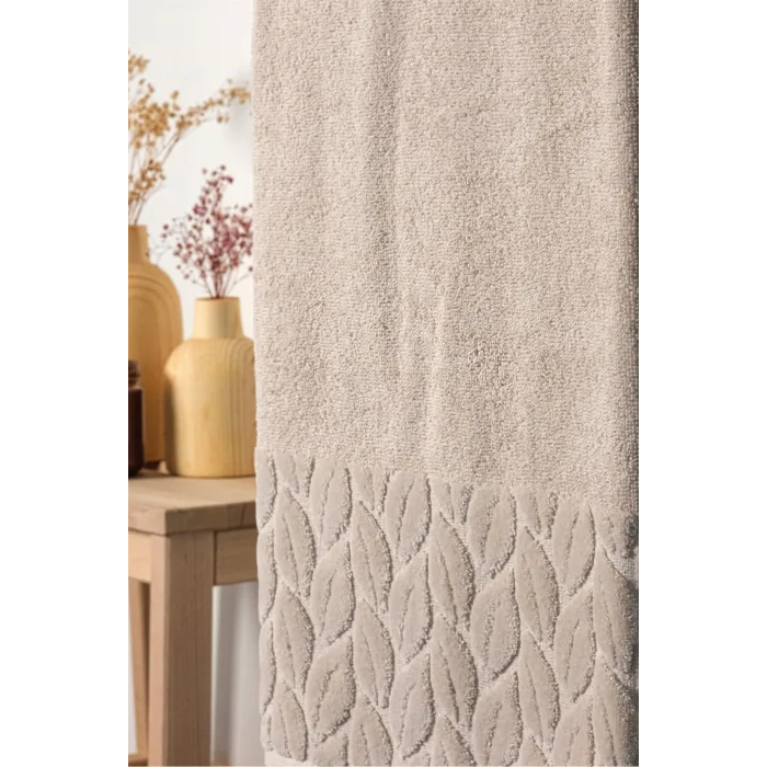 NİVEMESHOME 632 BEJ 90X150 HAZAL BANYO HAVLUSU NURPAK