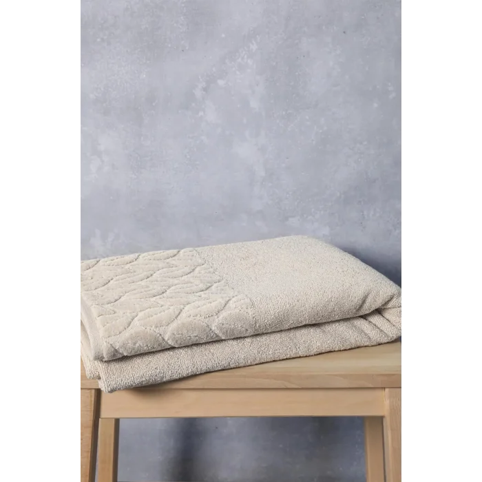 NİVEMESHOME 632 BEJ 90X150 HAZAL BANYO HAVLUSU NURPAK