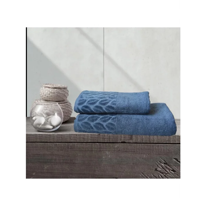 NİVEMESHOME 632 MAVİ 90X150 HAZAL BANYO HAVLUSU NURPAK