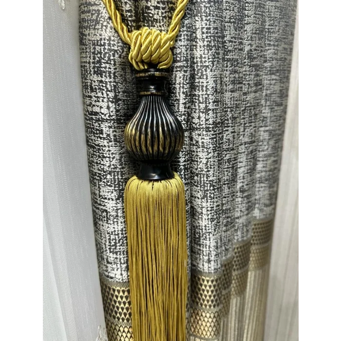 NIVEMESHOME GOLDEN FRINGED LEAD APARATUS CEILING GATHERING BRACE