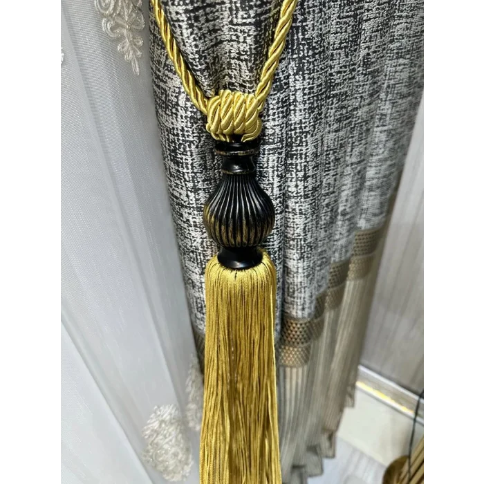 NIVEMESHOME GOLDEN FRINGED LEAD APARATUS CEILING GATHERING BRACE