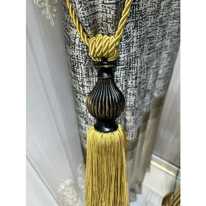 NIVEMESHOME GOLDEN FRINGED LEAD APARATUS CEILING GATHERING BRACE
