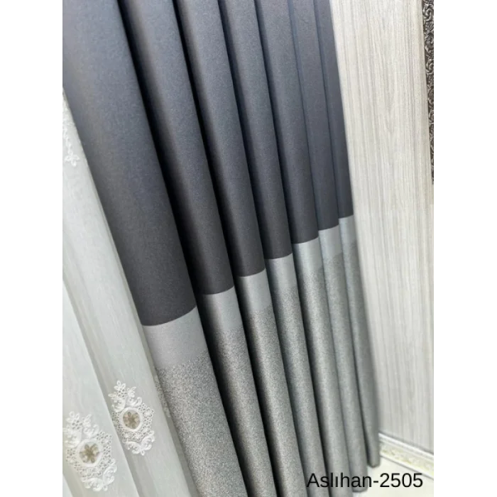 NİVEMESHOME ASLIHAN ANTRASİT FT632116 V-2505 1/3 SIK PİLE FON PERDE APM