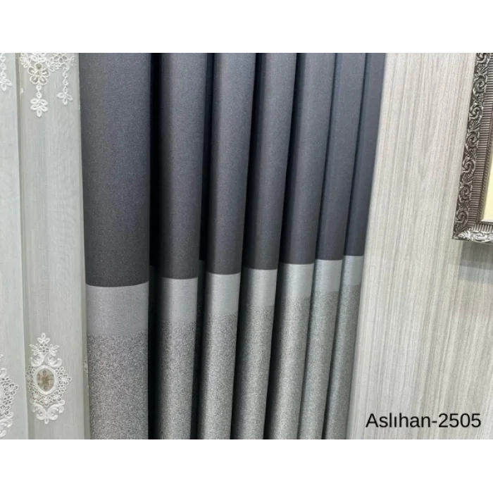 NİVEMESHOME ASLIHAN ANTRASİT FT632116 V-2505 1/3 SIK PİLE FON PERDE APM