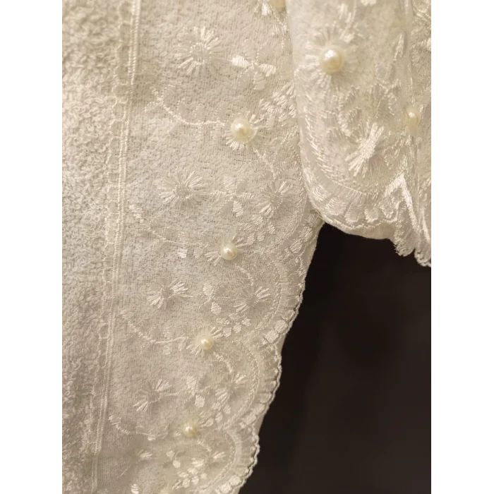 NİVEMESHOME BATİK DARİA CREAM EMBROIDERED TOWEL