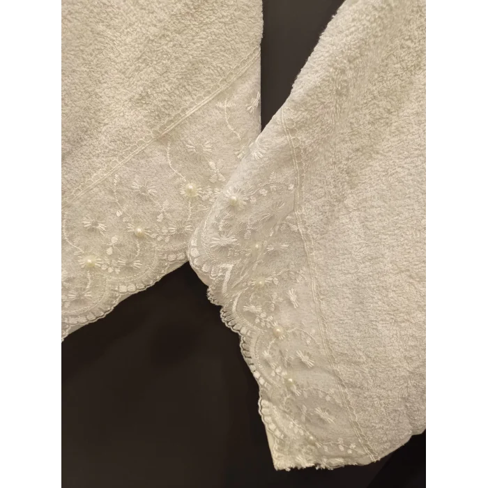 NİVEMESHOME BATİK DARİA CREAM EMBROIDERED TOWEL