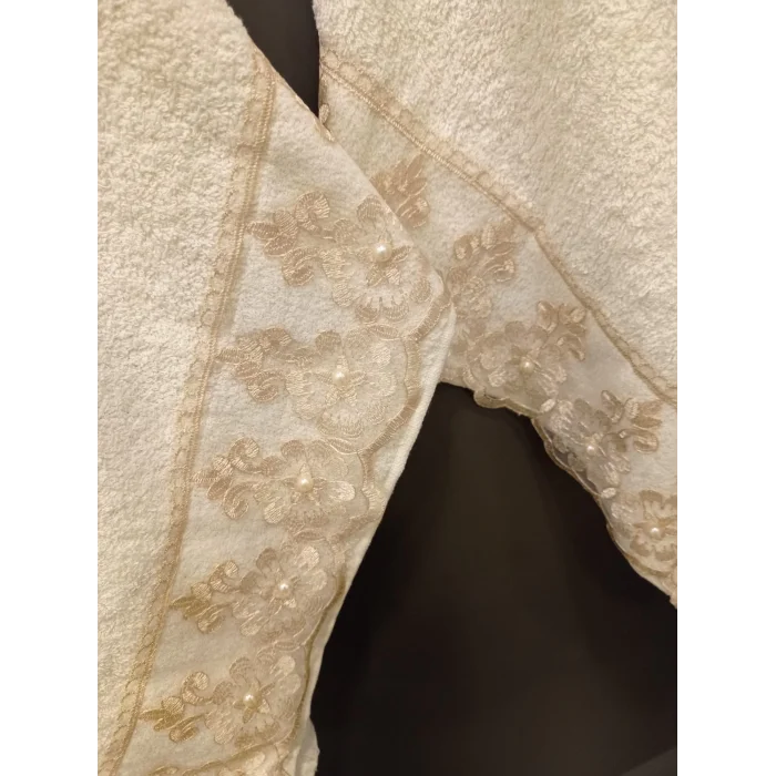 TOALLA DE BORDADO DE LUNARES DE CAFÉ BATIK DE NIVEMESHOME