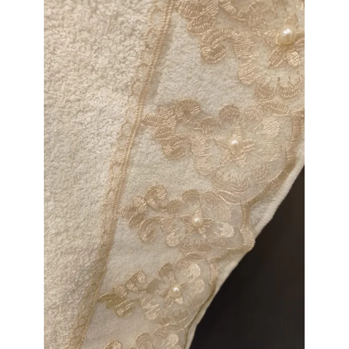 TOALLA DE BORDADO DE LUNARES DE CAFÉ BATIK DE NIVEMESHOME