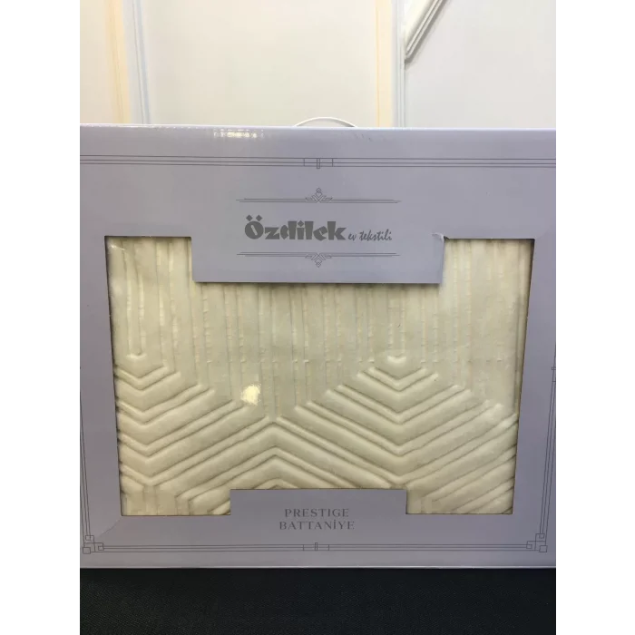 NİVEMESHOME BEIGE DOUBLE PERSON PRESTIGE BLANKET ÖZDİLEK