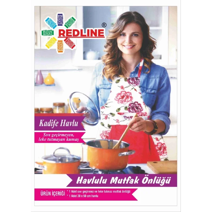 Grembiule da cucina in velluto a coste beige