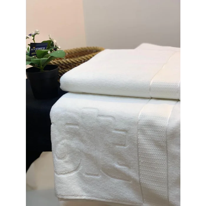 NİVEMESHOME БЕЛОЕ 90X150 С ЛОГОТИПОМ БАННОЕ ПОЛОТЕНЦЕ
