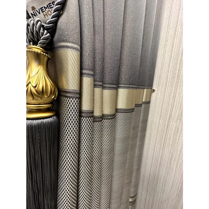 NİVEMESHOME DENİZ FT614177 V-2503 Sea 1/3 Dense Pile Curtain APM