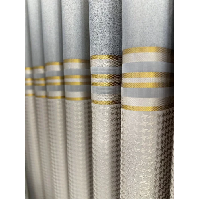 NİVEMESHOME DİDİM FT671537 V-2001 GRİ 1/3 SIK PİLELİ FON PERDE APM