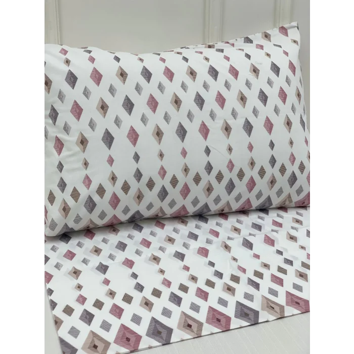 NİVEMESHOME DÖRTGEN MODEL DESENLİ 2 Lİ YASTIK KILIFI KAPAKLI 50X70