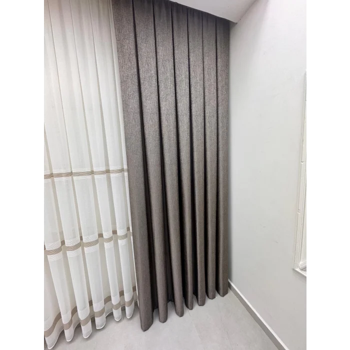 NİVEMESHOME ELİS TOPO DE CORTINA DE INTERIOR 1/3 GRUESA CORTINA PLISADA APM