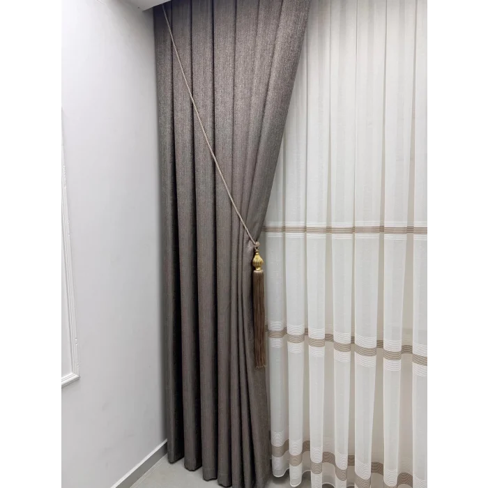 NİVEMESHOME ELİS TOPO DE CORTINA DE INTERIOR 1/3 GRUESA CORTINA PLISADA APM