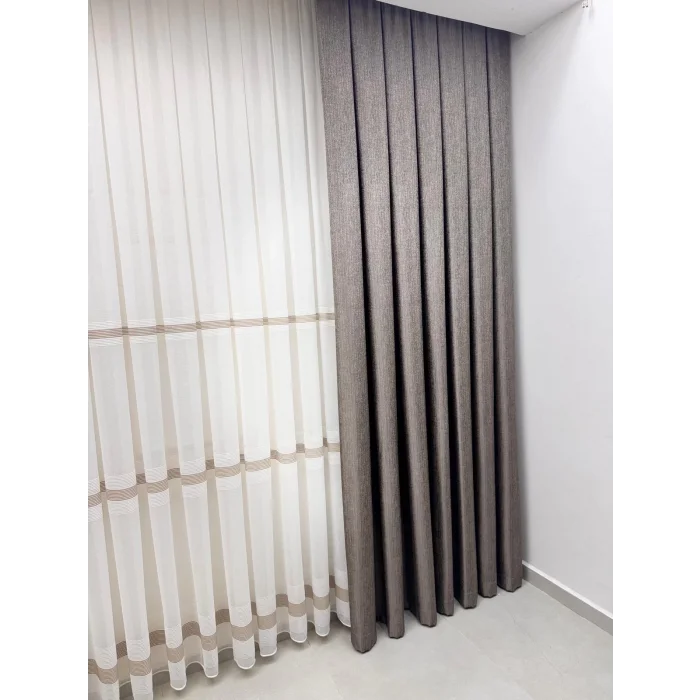 NİVEMESHOME ELİS TOPO DE CORTINA DE INTERIOR 1/3 GRUESA CORTINA PLISADA APM