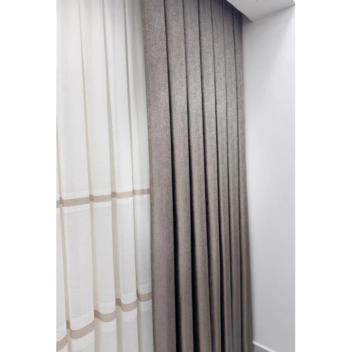 NİVEMESHOME ELİS TOPO DE CORTINA DE INTERIOR 1/3 GRUESA CORTINA PLISADA APM