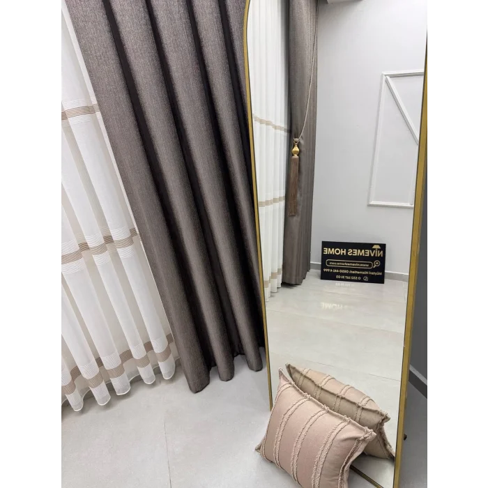 NİVEMESHOME ELİS TOPO DE CORTINA DE INTERIOR 1/3 GRUESA CORTINA PLISADA APM