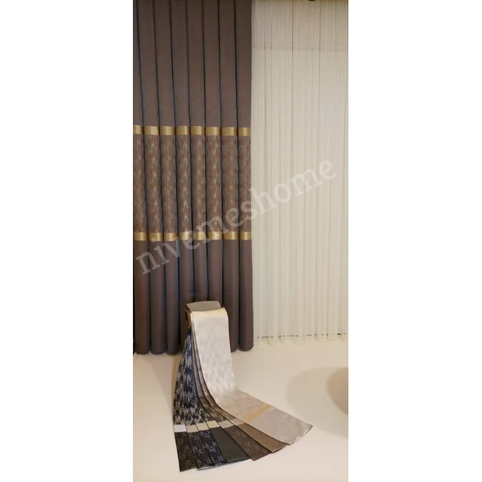 NİVEMESHOME ENOLA CINNAMON GOLD 1/3 THICK PILE CURTAIN SHEET