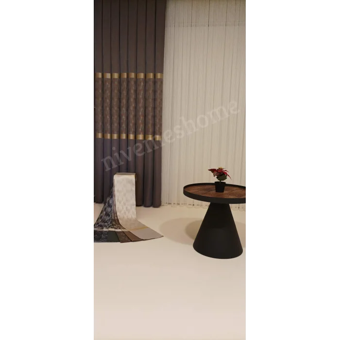 NİVEMESHOME ENOLA CINNAMON GOLD 1/3 THICK PILE CURTAIN SHEET