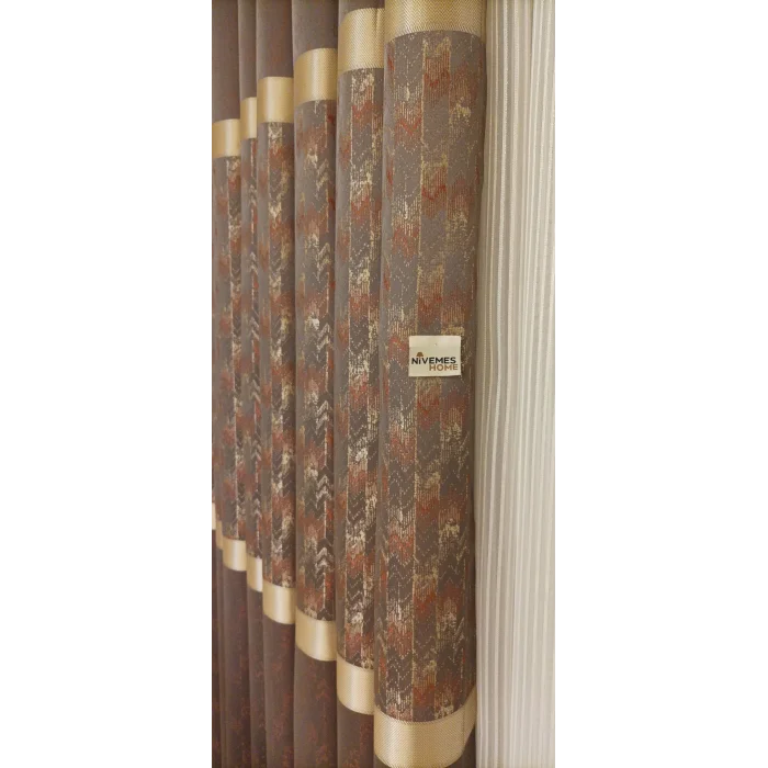 NİVEMESHOME ENOLA CINNAMON GOLD 1/3 THICK PILE CURTAIN SHEET