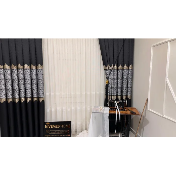 NİVEMESHOME EYMES 1/3 SIK PİLELİ TÜL PERDE APM