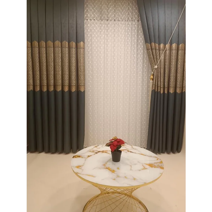 NİVEMESHOME FJ631749 V-2537 ARORA GREEN 1/3 PLEATED VOILE CURTAIN APM