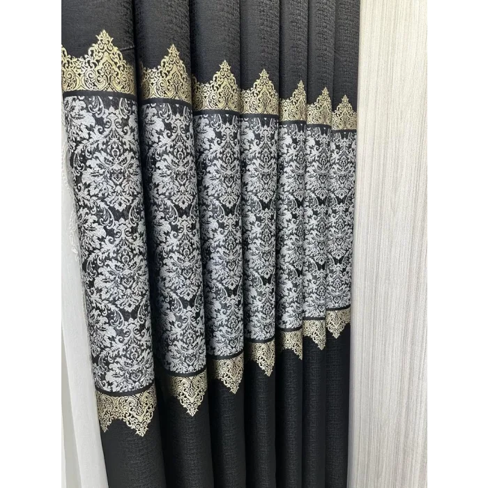 NİVEMESHOME FJ631749 V-924 ARORA SİYAH 1/3 SIK PİLELİ FON PERDE APM